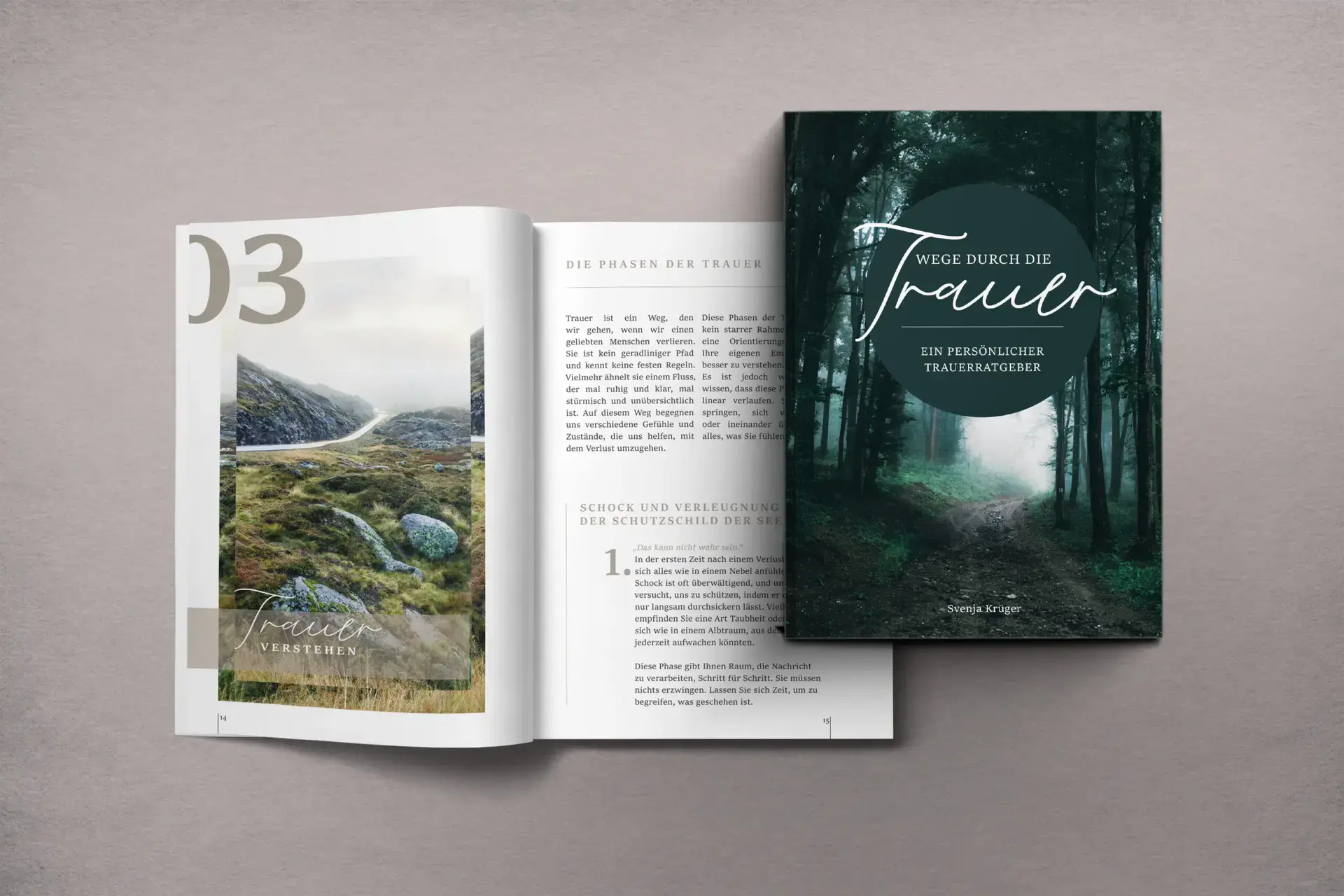 Trauer Ratgeber Buch mit Waldmotiven, Empfehlungen für Trauerbewältigung, tröstende Literatur, Bestattungen und Trauerbegleitung, persönlich, wertvolle Tipps von Horst Fritz Bestattungen.