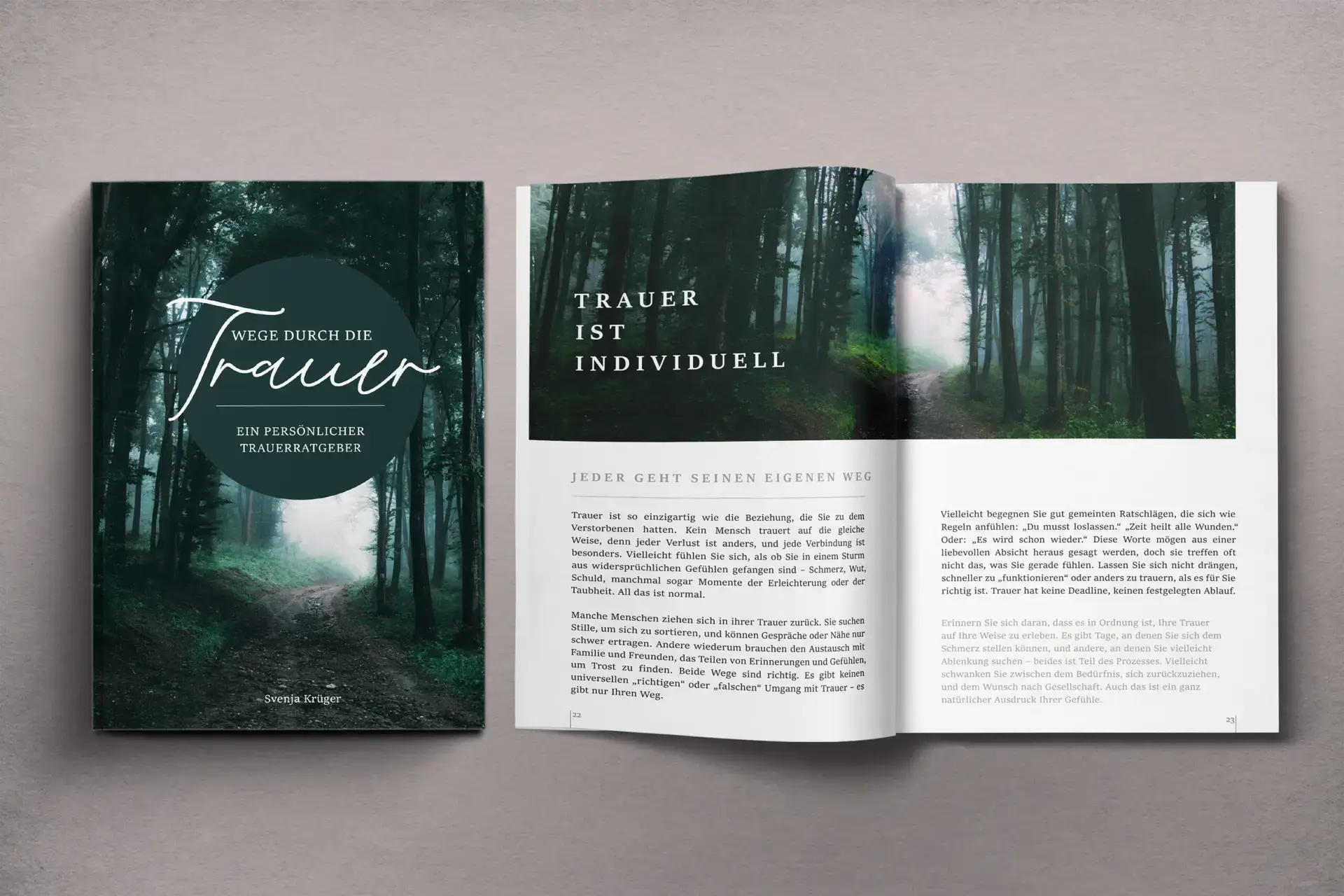 Waldfoto mit Trauertext, Begleitung durch Natur, symbolisch für Trauerbewältigung, Bestattung, Trauerratgeber, Trost, emotionale Unterstützung, Natur & Trauer, persönliche Trauergestaltung, Bestattungen, Trauerreden, Trauermomente.